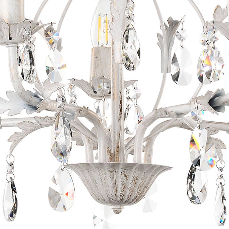 Lampadario 5 luci Teresa  avorio