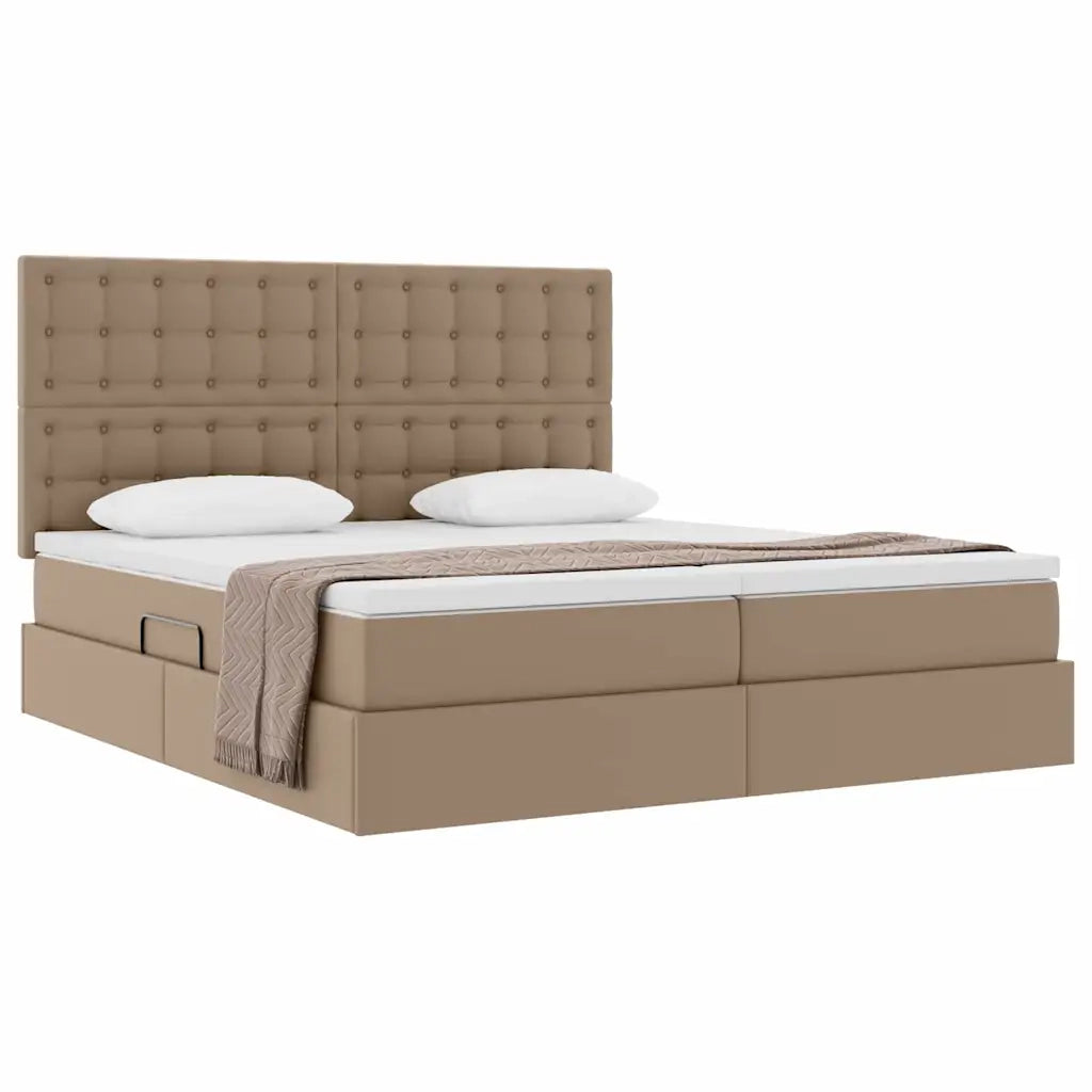 Letto con contenitore e materasso Cappuccino 180 x 200 cm