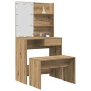 Set Toeletta con LED Rovere Artigianale in Legno Multistrato