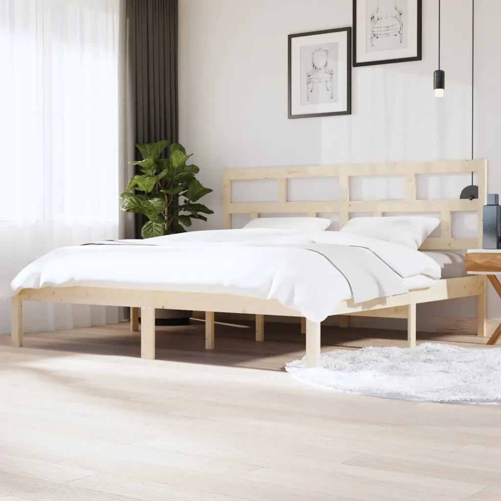 Giroletto-Struttura Letto in Legno Massello di Pino 200x200 cm 568951