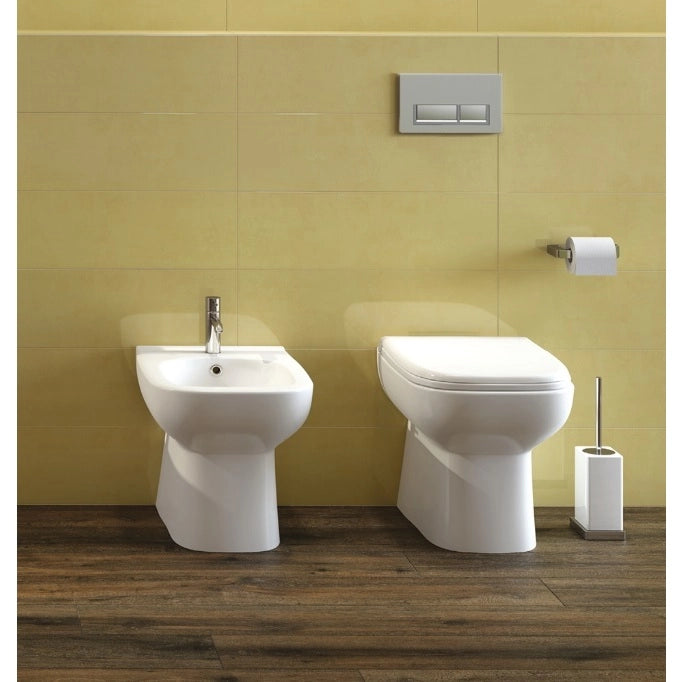 VASO WC RIVER IN CERAMICA BIANCA A TERRA