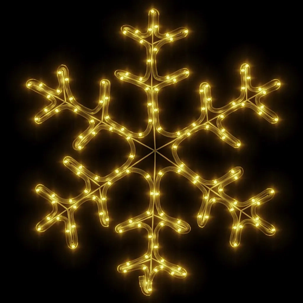 Figura Natalizia Fiocco di Neve 144 LED Bianco Caldo 59x59 cm cod mxl 41115