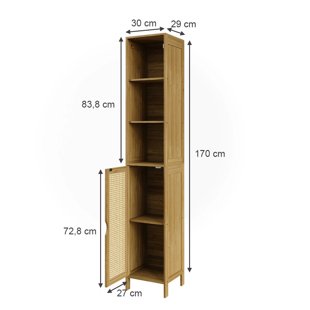 Mobile da bagno Liora Bambù 30 x 170 cm Vicco