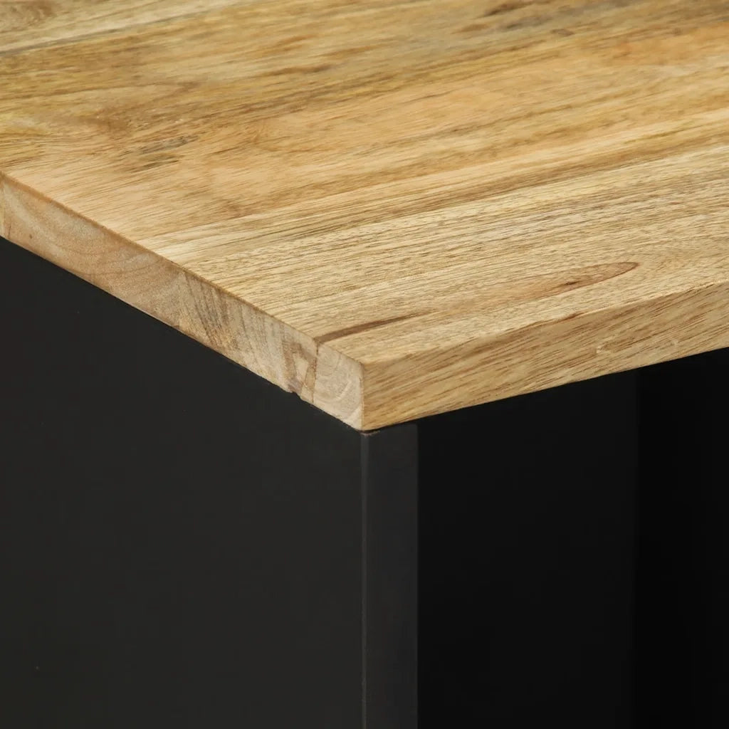 vidaXL Credenza 80x33,5x75 cm in Legno Massello di Mango Grezzo