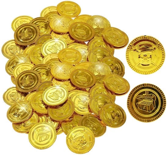 Schede di Pirata in Plastica da 50 Pezzi - Giochi di Tesoro - Festa d'Anniversario - Caccia al Tesoro - Qualità Robusta