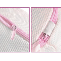 Sacca Salvabiancheria per Lavatrice 20x25 cm a Rete con Cerniera Rosa