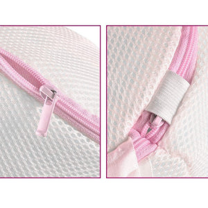 Sacca Salvabiancheria per Lavatrice 20x25 cm a Rete con Cerniera Rosa