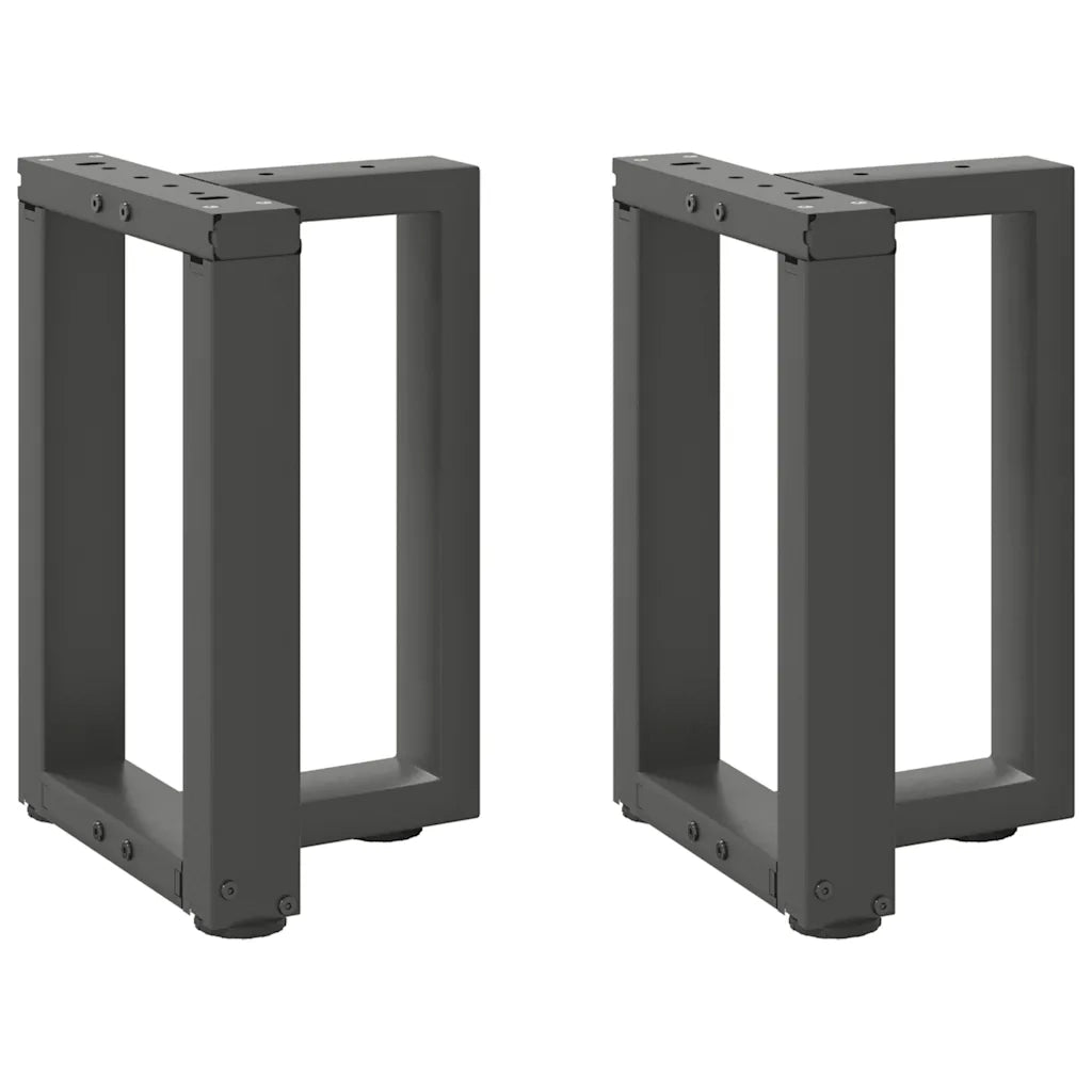 Gambe per Tavolino da CaffÃ¨ a Forma di T 2 pz Antracite 28x25x(42-43) cm Acciaio