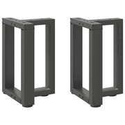 Gambe per Tavolino da CaffÃ¨ a Forma di T 2 pz Antracite 28x25x(42-43) cm Acciaio