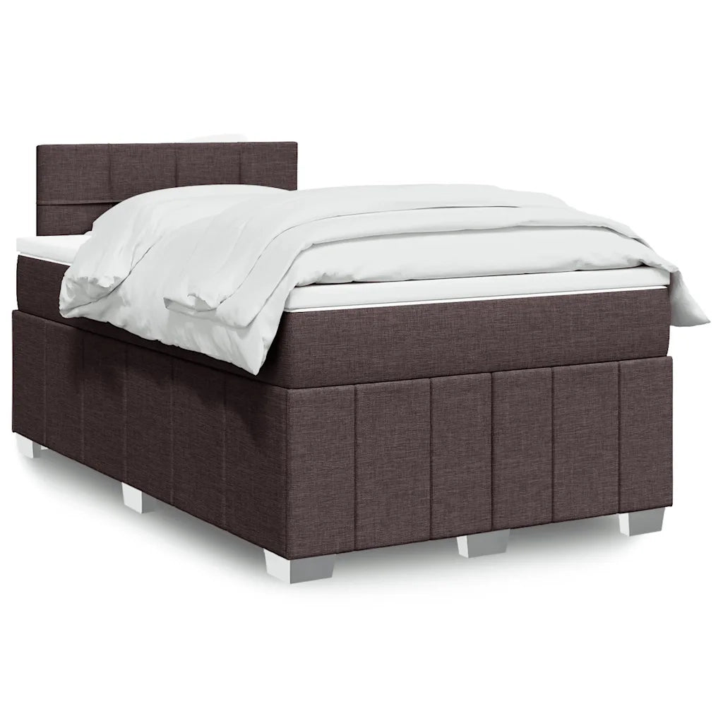 Giroletto a Molle con Materasso Marrone Scuro 120x190cm Tessuto 3289310