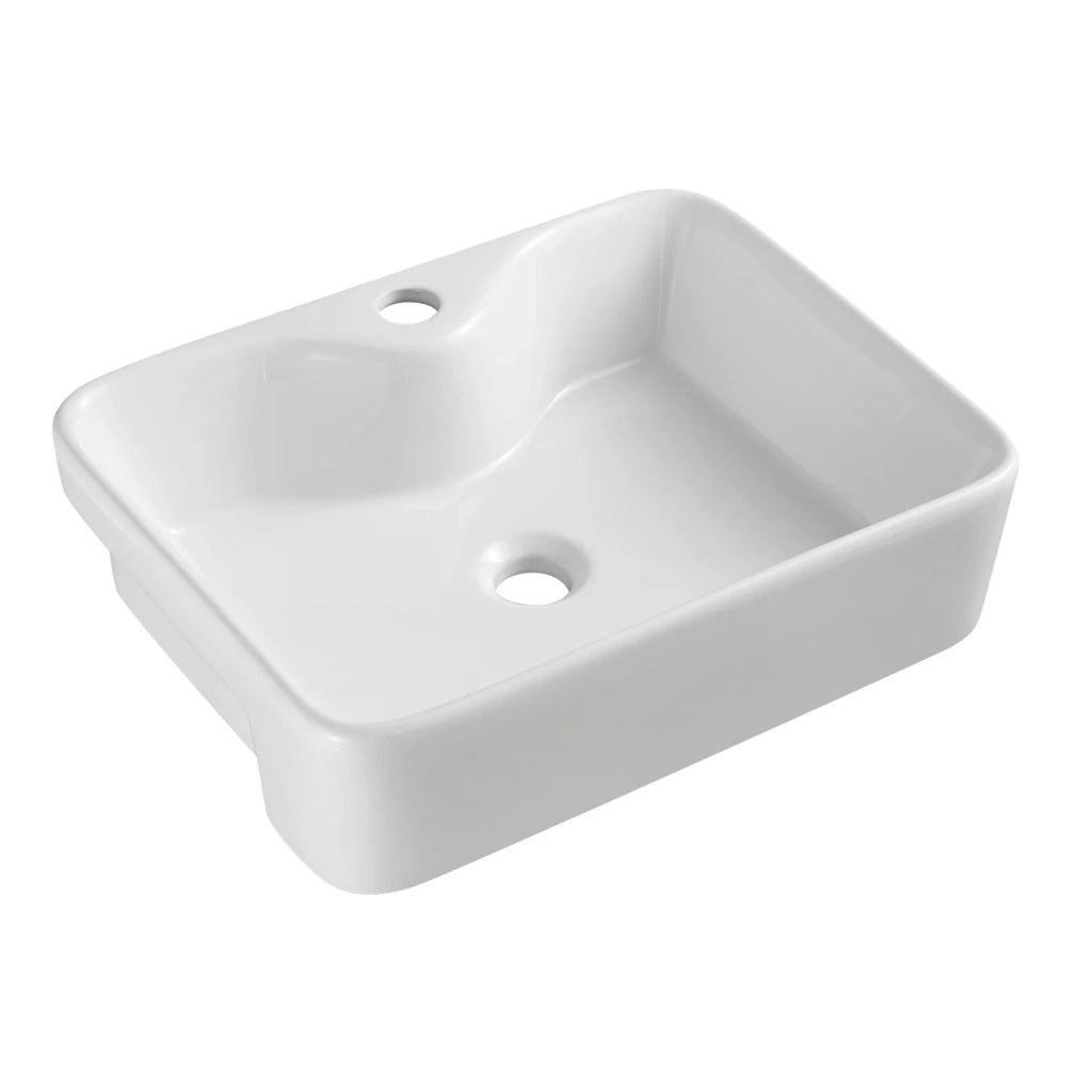 Lavabo semincasso LINPH RSI03 in ceramica bianco