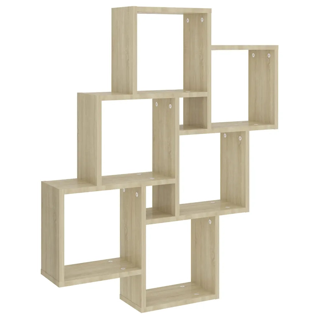 Mensola da Parete a Cubo Rovere Sonoma 78x15x93 cm Truciolato cod mxl 55913