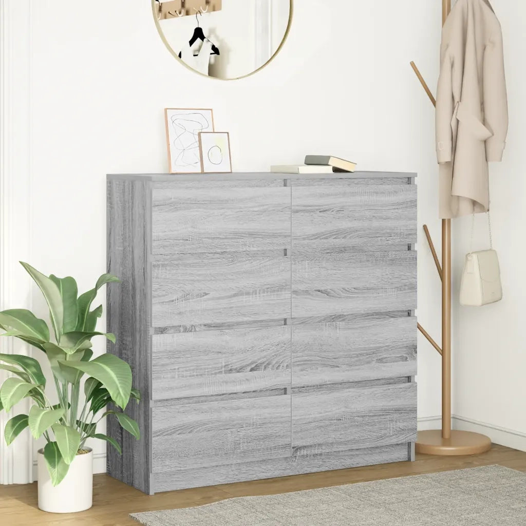 Credenza-Buffet-Armadio da cucina Grigio Sonoma 100x35x99 cm in Legno Multistrato