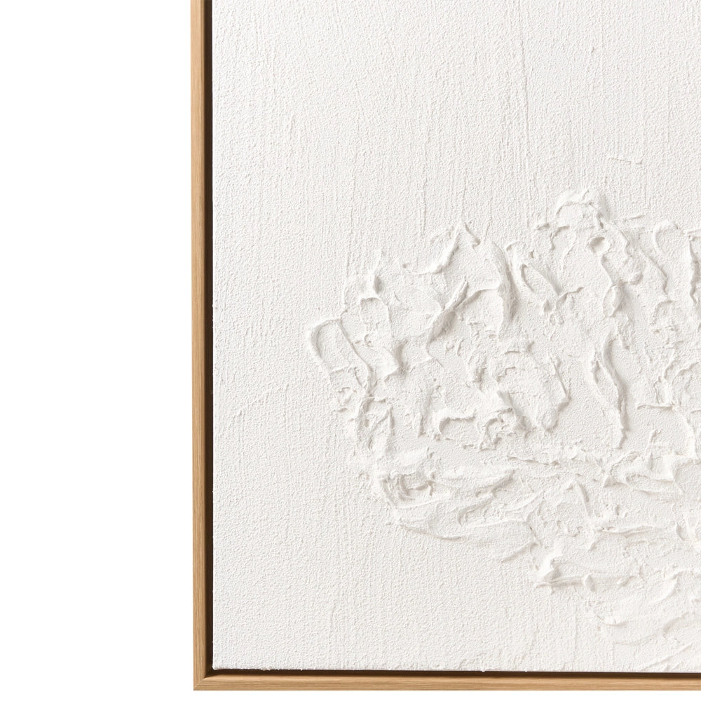 Decorazione da parete: stampa su tela bianca, design 3D realizzato a mano, materiali sintetici, cornice in legno di pino, soggiorno
