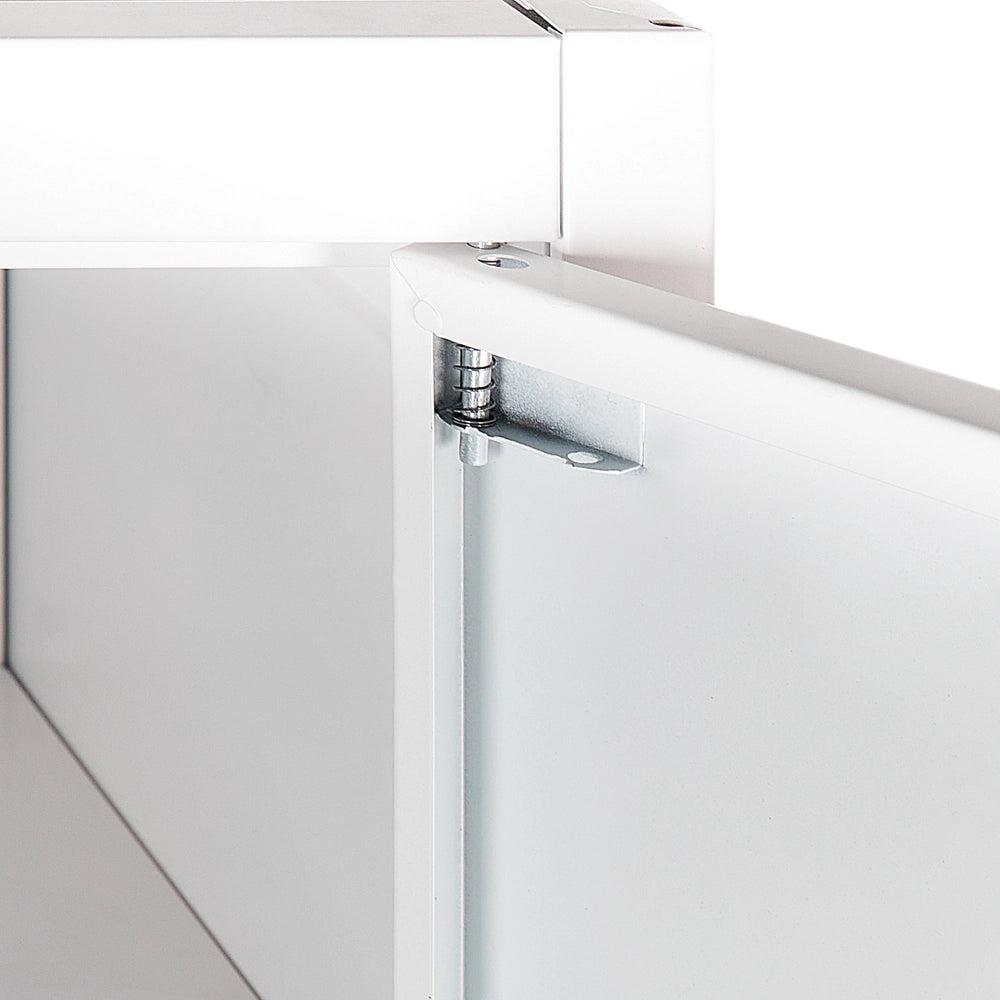 Armadietto in acciaio bianco per l'ufficio domestico a 2 ante in acciaio bianco Design stile Industriale