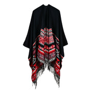 Sciarpa da donna in cashmere, reversibile, modello allungabile