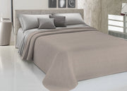 Copriletto Piquet Primavera Estate 100% Cotone Disegno Dublino Bon Bon - Matrimoniale - Beige