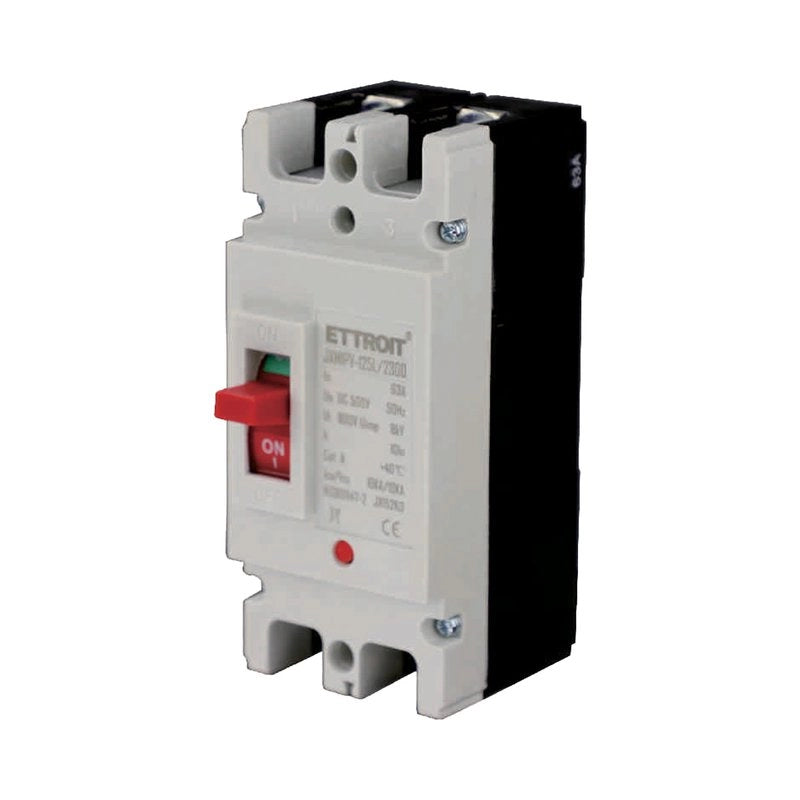 MCCB Interruttori Scatolati Magnetotermici DC Fotovoltaico 2P 10kA 63A DC 500V IP20 IEC60947-2