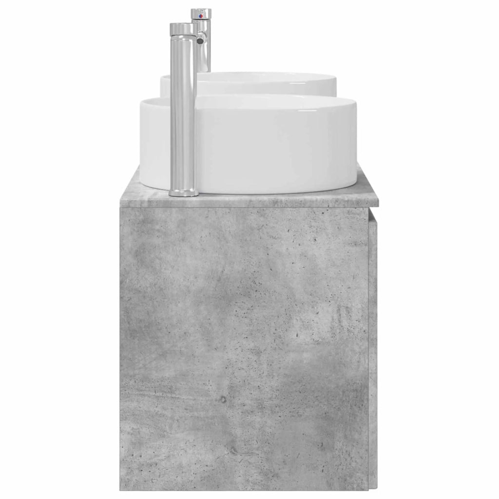 Set di Armadi da Bagno 3 pz Grigio Cemento 3405740