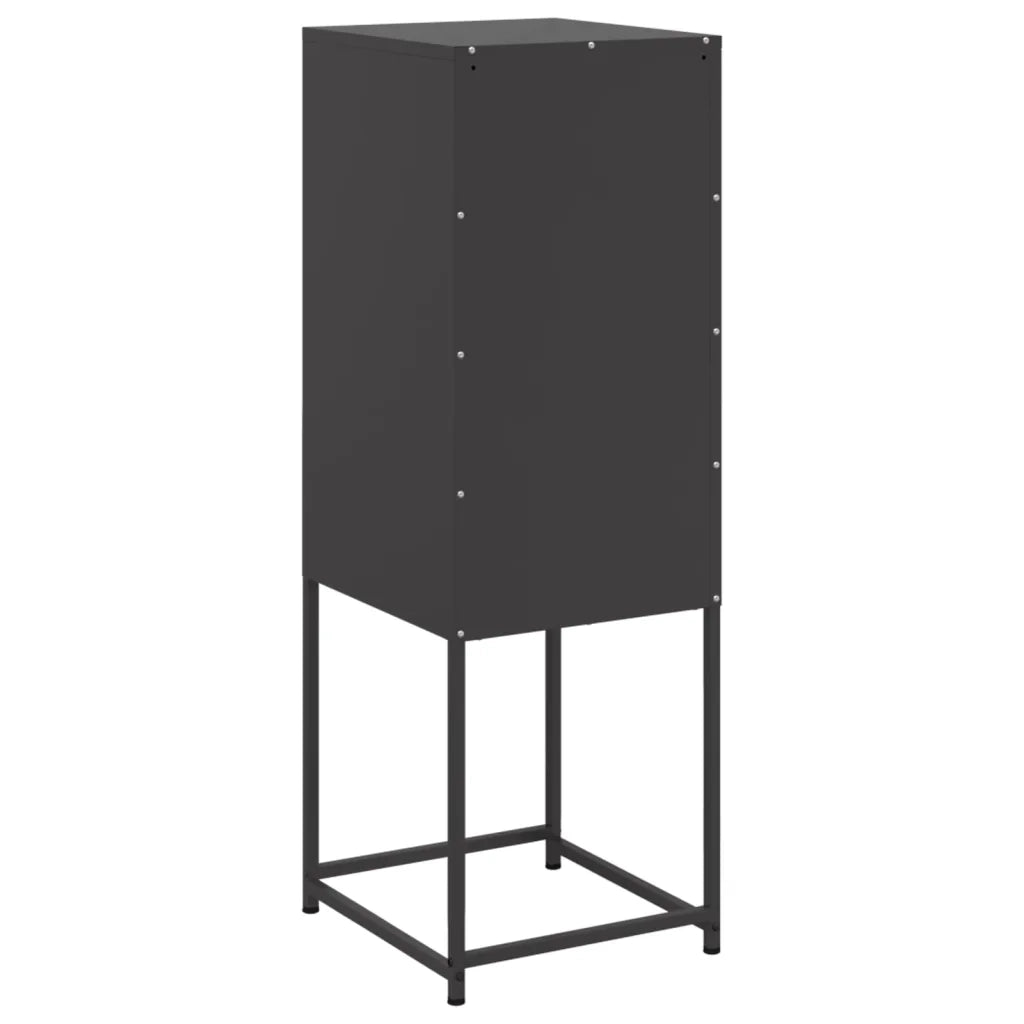 Credenza-Buffet-Armadio da cucina Nera 36x39x107 cm in Acciaio