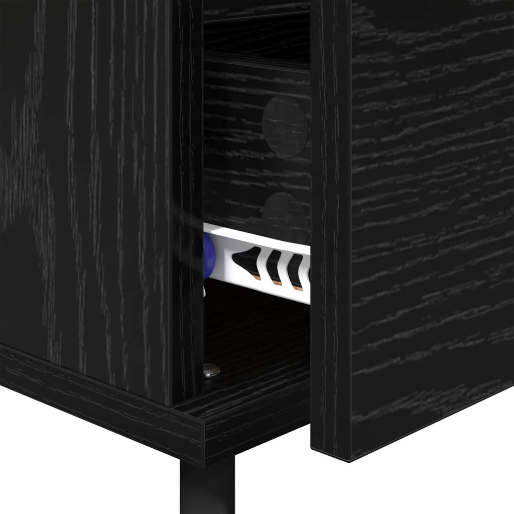 Armadio da Notte con cassetto 2 pcs Rovere Nero 40 x 35 x 50 cm 882654