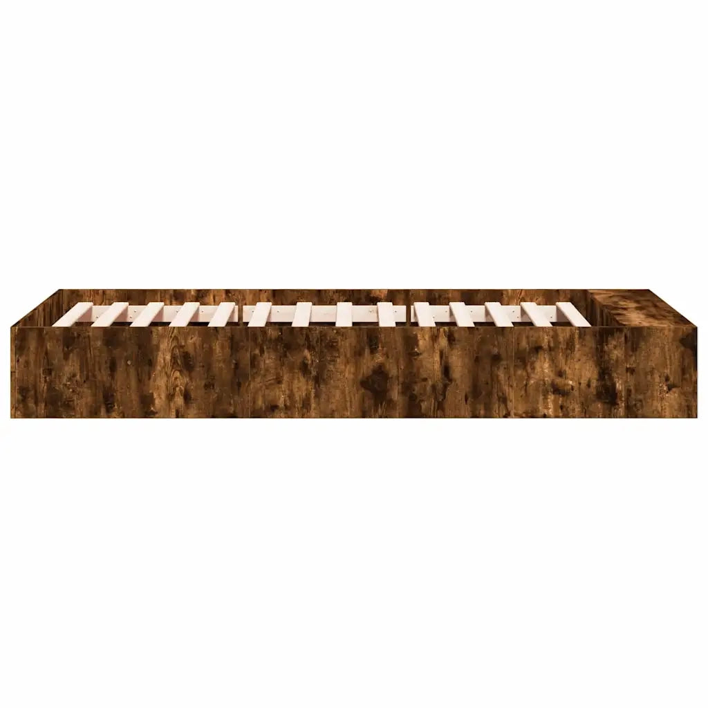 Giroletto-Struttura Letto Rovere Fumo 90x190 cm in Legno Multistrato 889440