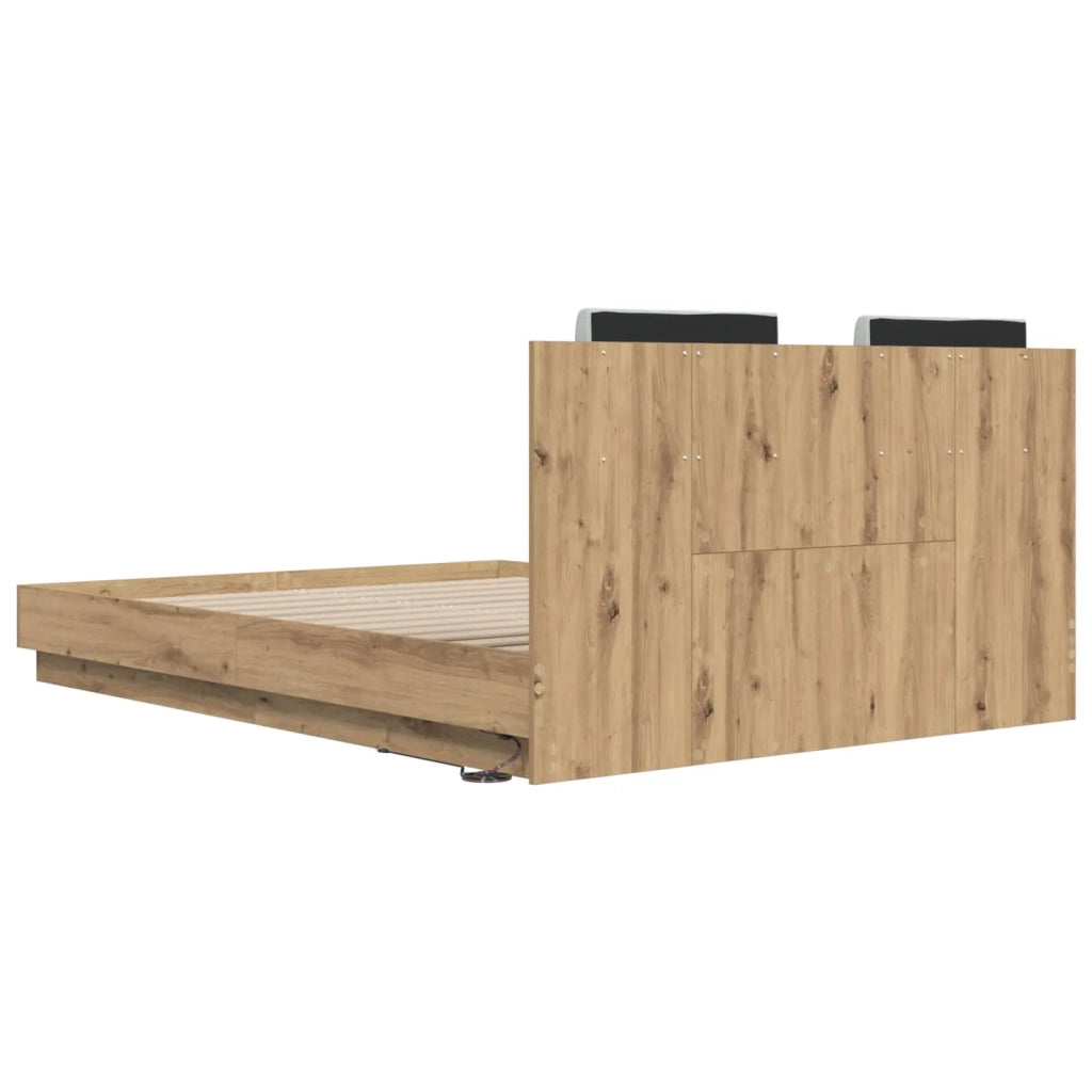 Struttura letto con testata Rovere artigianale 150 x 200 cm