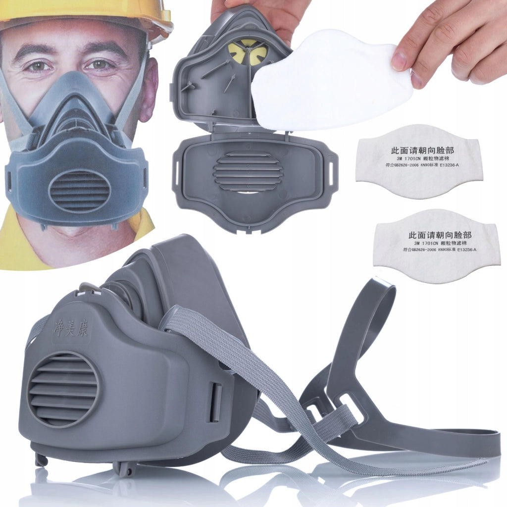 Maschera Protettiva KN95 con 2 Filtri – Alta Filtrazione e Comfort | Ergonomica, Cinghie Regolabili