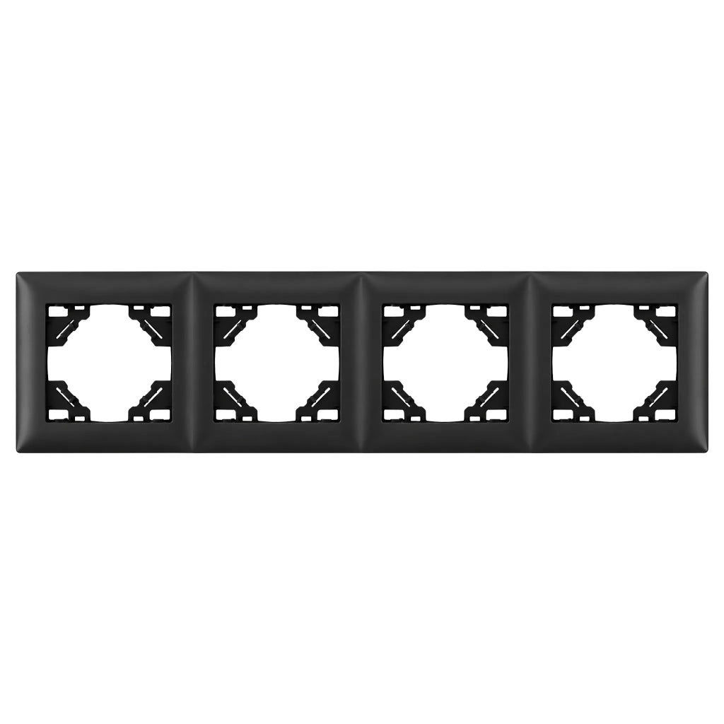 Placca Quadrupla Per Prese Oste Jnh016-4f Black