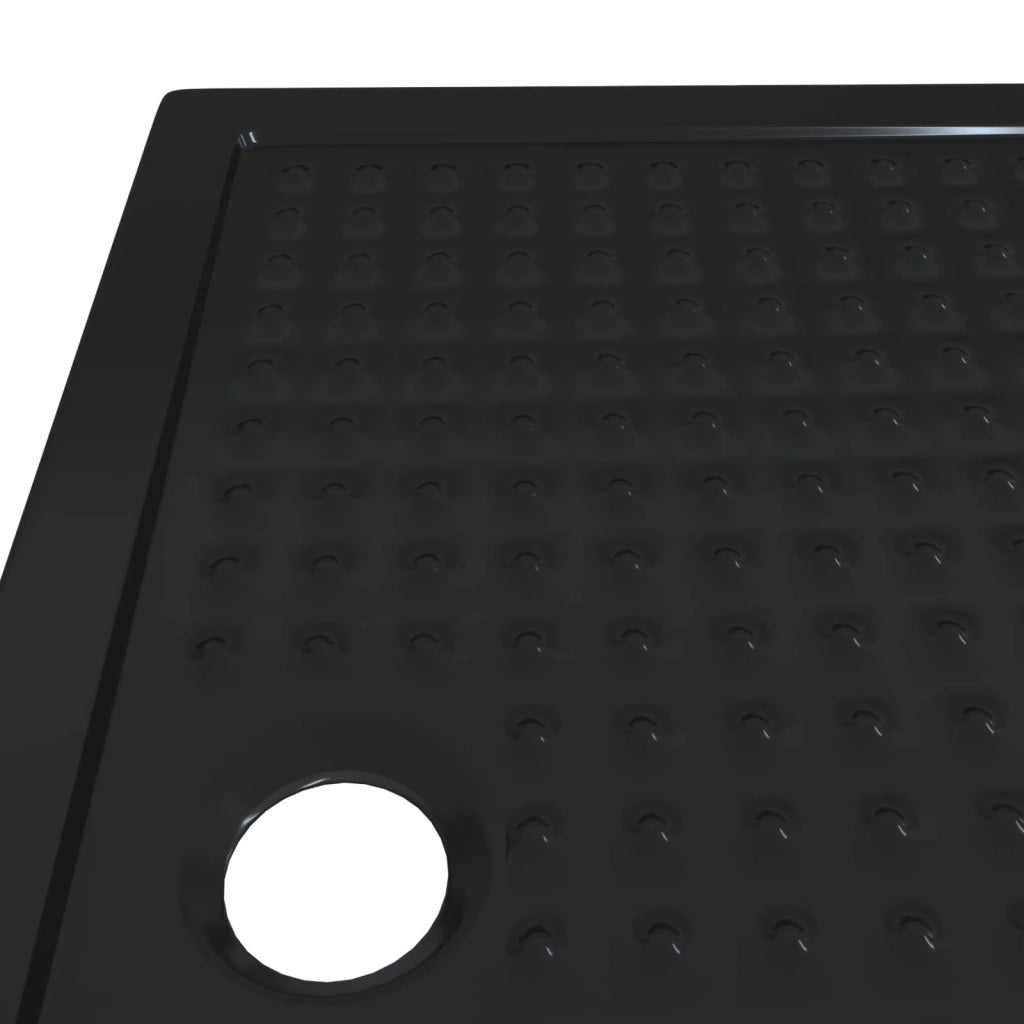 Vassoio base doccia con punti Nero 120 x 80 x 4 cm ABS CFW5058373