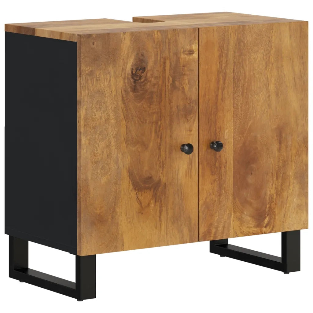 Mobile Lavabo-Armadietto da bagno 62x33x58cm Legno Massello Mango Legno Multistrato 955251