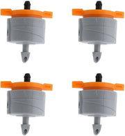 Regolatore di Flusso 1-10 L/H Regolabile - Sistema di Gocce Micro - Progetto di Risparmio Idrico - Sostituzione Perfetta - 4 Pezzi - Compatibile con Tubi da 4-6 mm - Regolatore di Flusso