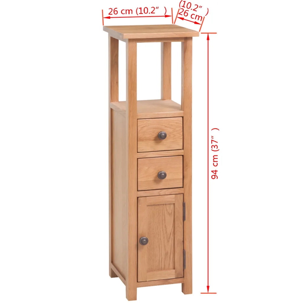 Armadietto per Angolo 26x26x94 cm in Massello di Rovere 243931