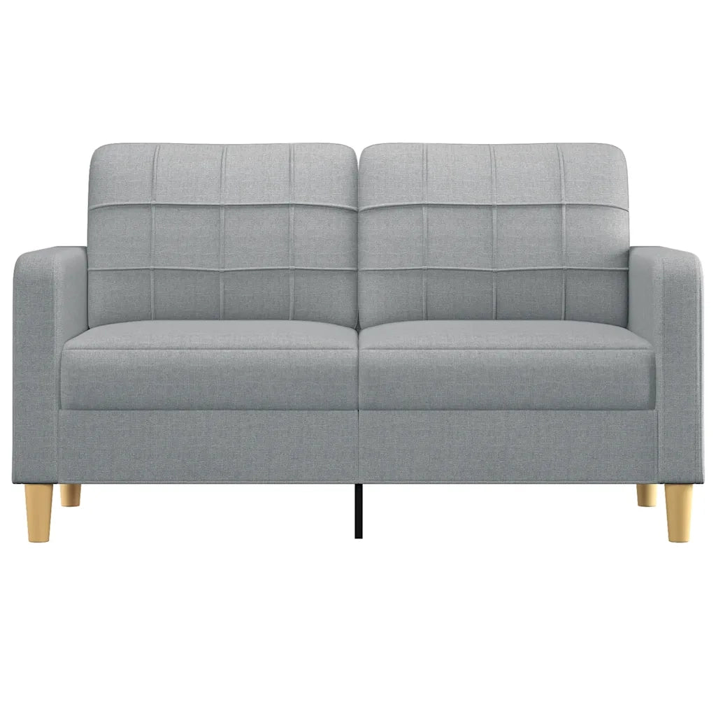 Divano a 2 Posti Grigio Chiaro 140 cm in Tessuto 359091