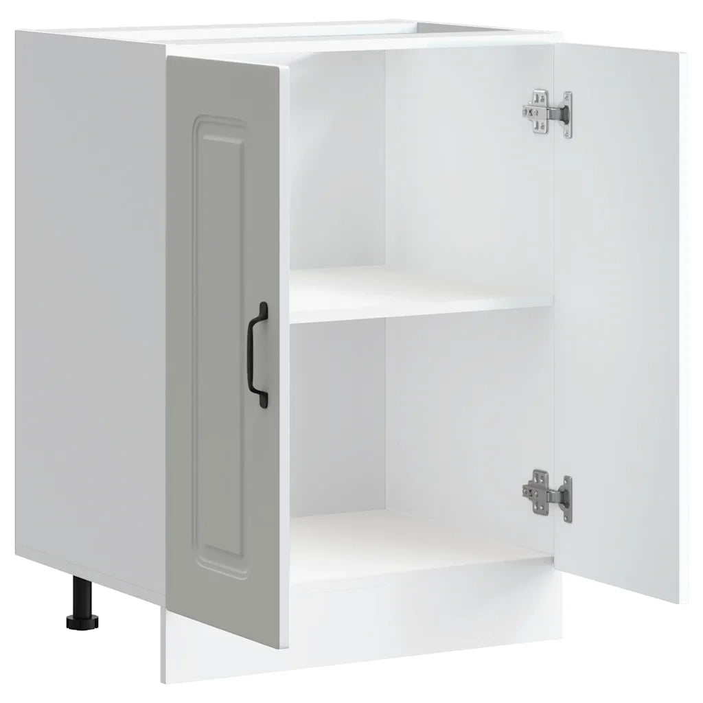 Mobile base lavello-Armadietto da bagno Kalmar Bianco 60x46x81,5 cm in Truciolato