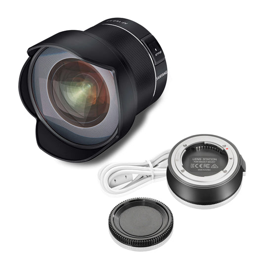 Obiettivo ultra grandangolare AF 14mm F2,8 per Nikon F e Lens Station – angolo di campo 116,6° e autofocus – Grandangolo full-frame per fotocamere APS-C