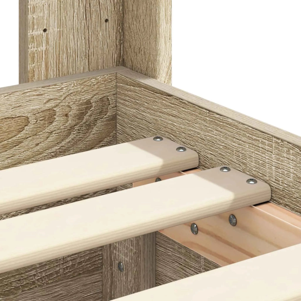 Struttura del letto con stoccaggio e testata Rovere Sonoma 3413991