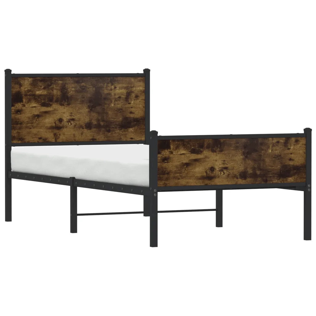 Giroletto senza Materaso in Metallo Rovere Fumo 80x200 cm 4007841