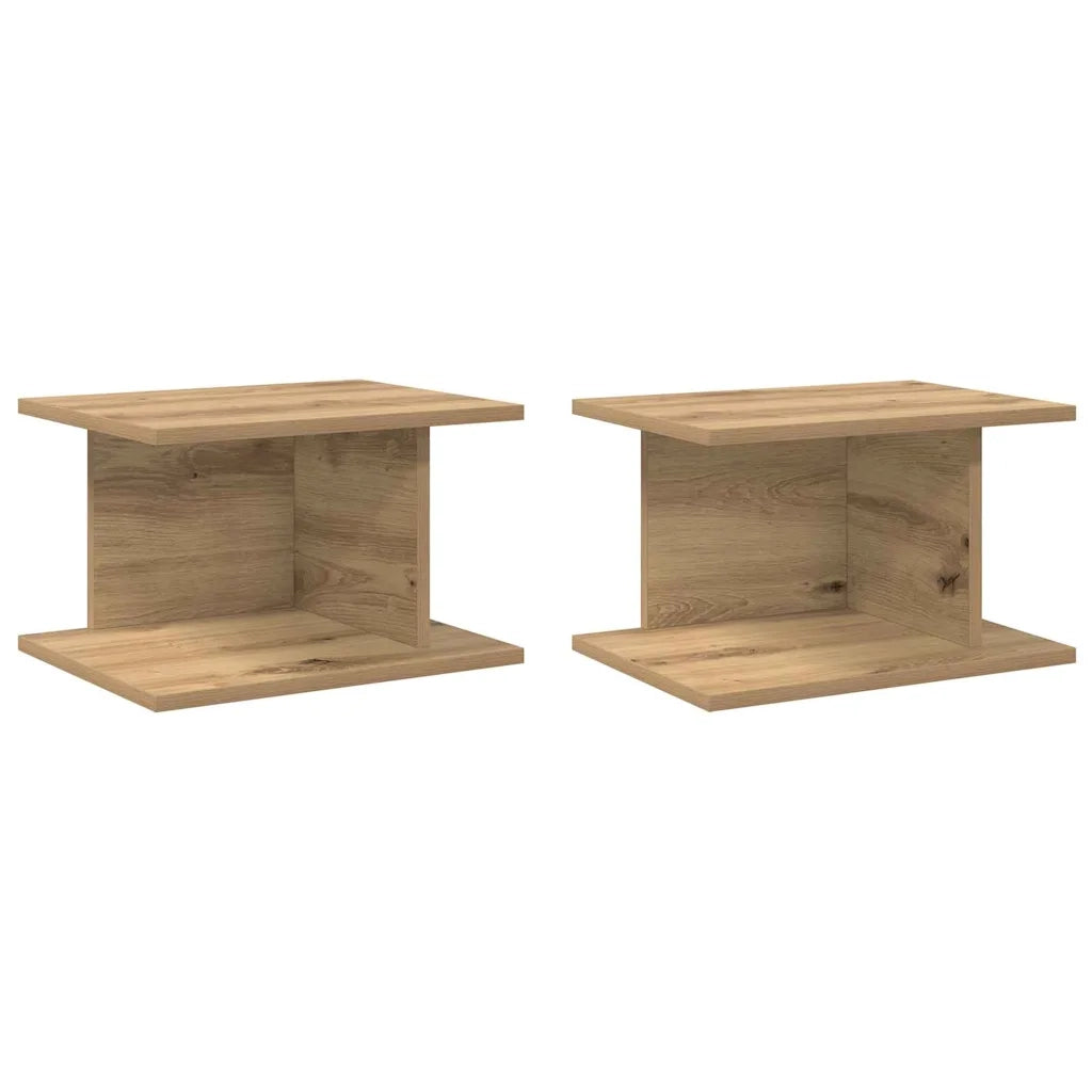 Comodino 2 pcs Rovere artigianale 40 x 30 x 25 cm