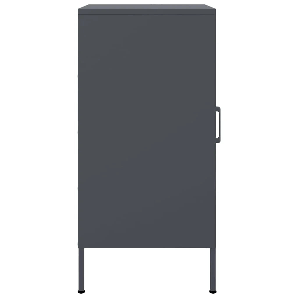Buffet credenza cassettiera mobiletto mobile contenitore organizer per cucina soggiorno salotto 36 x 39 x 79 cm acciaio antracite 02_0029695