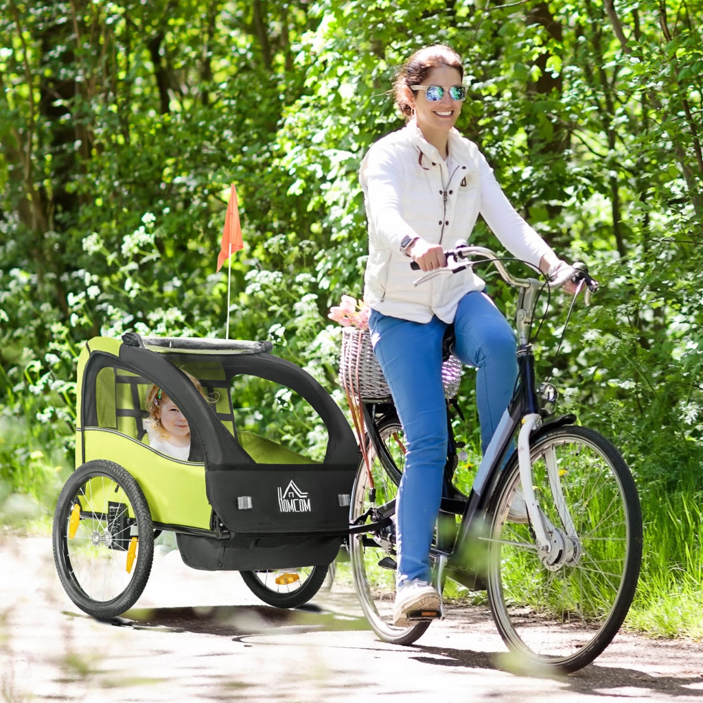 Carrello Bicicletta Bambini ¨C Zephmum ¨C Verde 140x88x90 cm