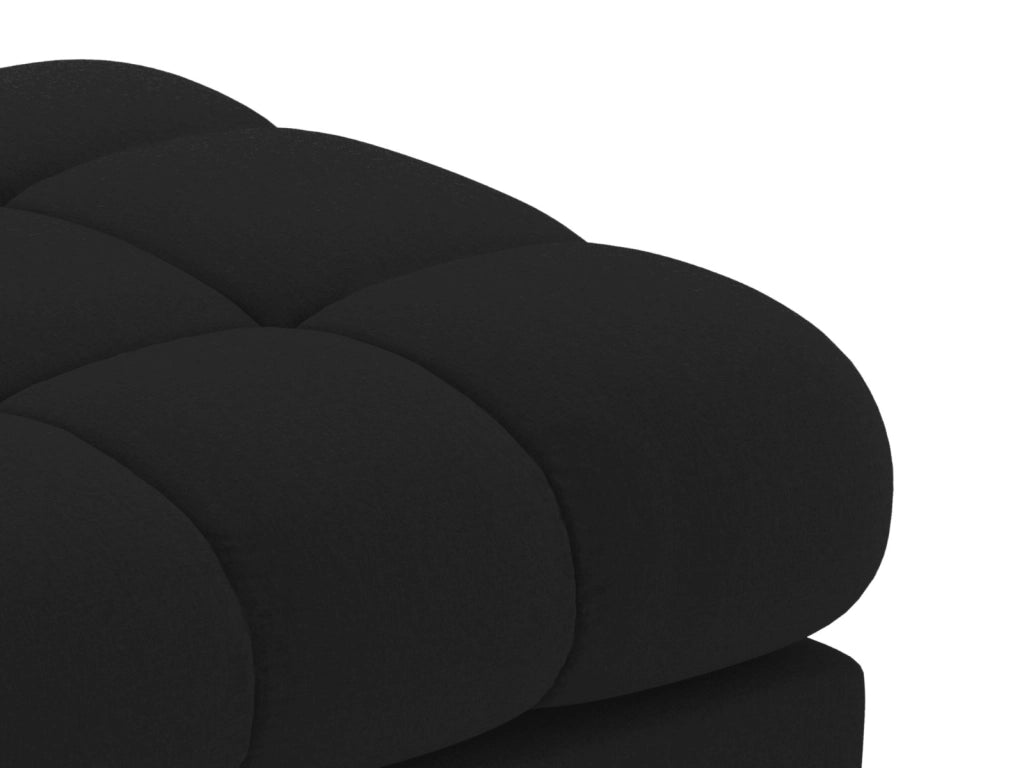 Cosmopolitan Design - Panca "Bali" 2 posti in tessuto strutturato nero 