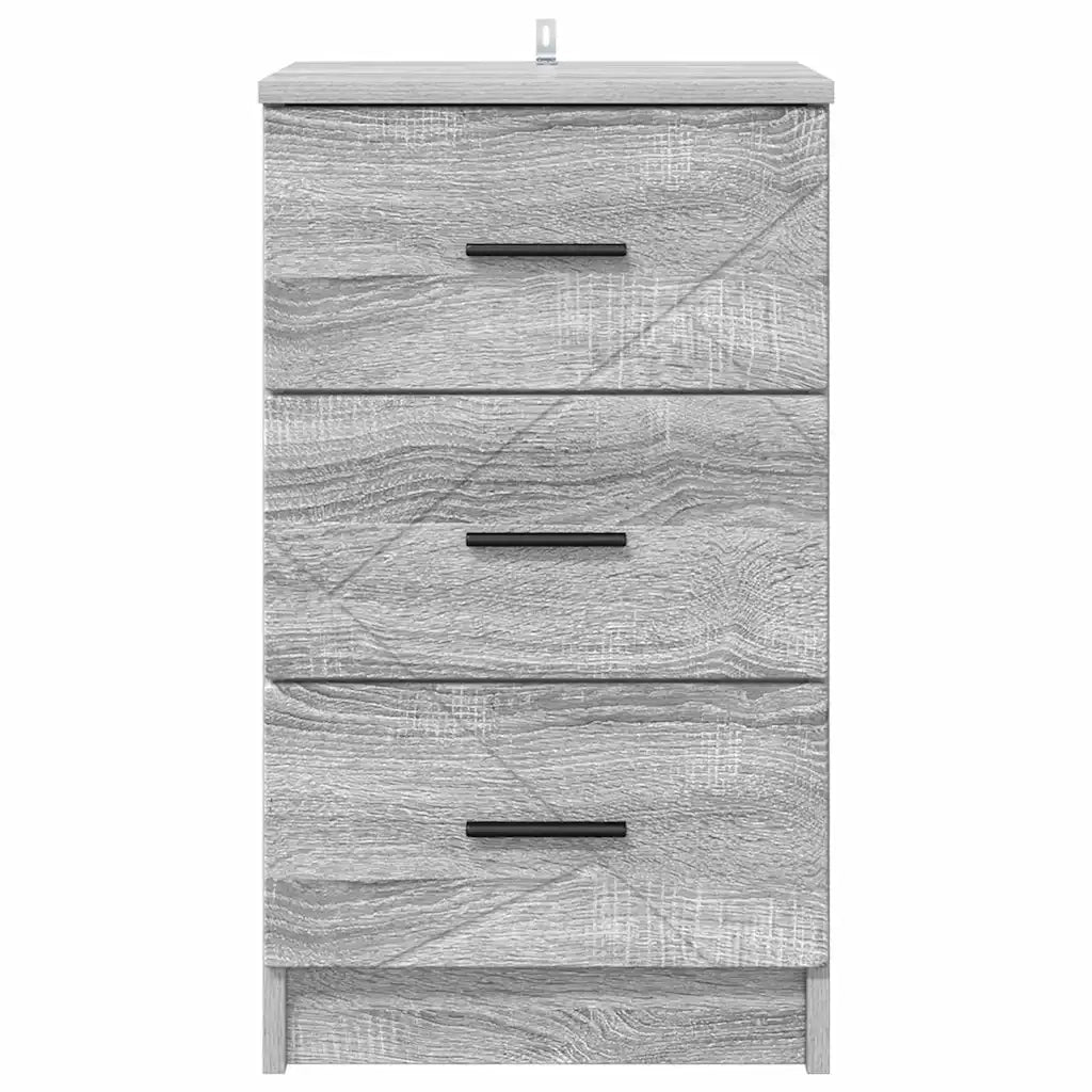 Armadio da Notte con cassetto Grigio sonoma 38 x 38 x 66 cm