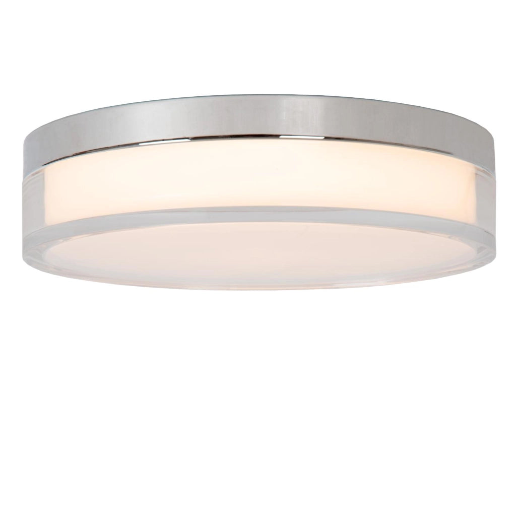 Plafoniera PLANO LED 1 luce IP44 cromata tonda Lucide