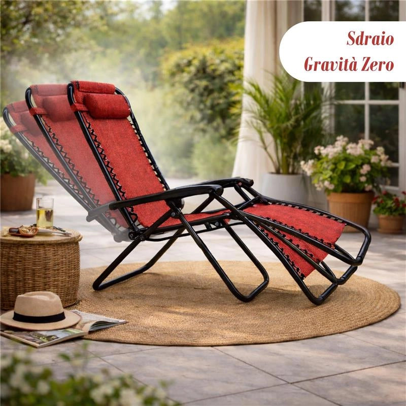 MAURY'S SDRAIO GRAVITA' ZERO  65X95X112 CM  IN COLORE ROSSO