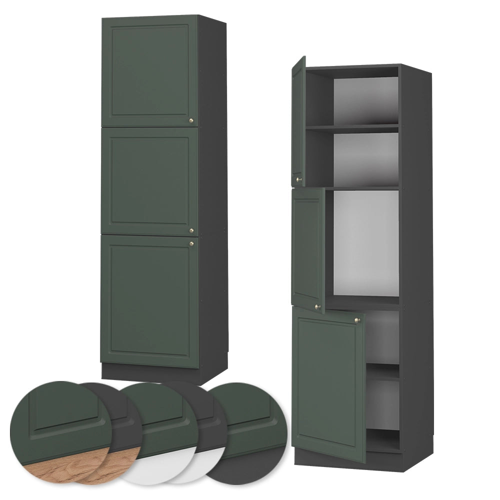 Mobile per forno da incasso Fame-Line Verde-oro rustico/Antracite 60 cm Vicco
