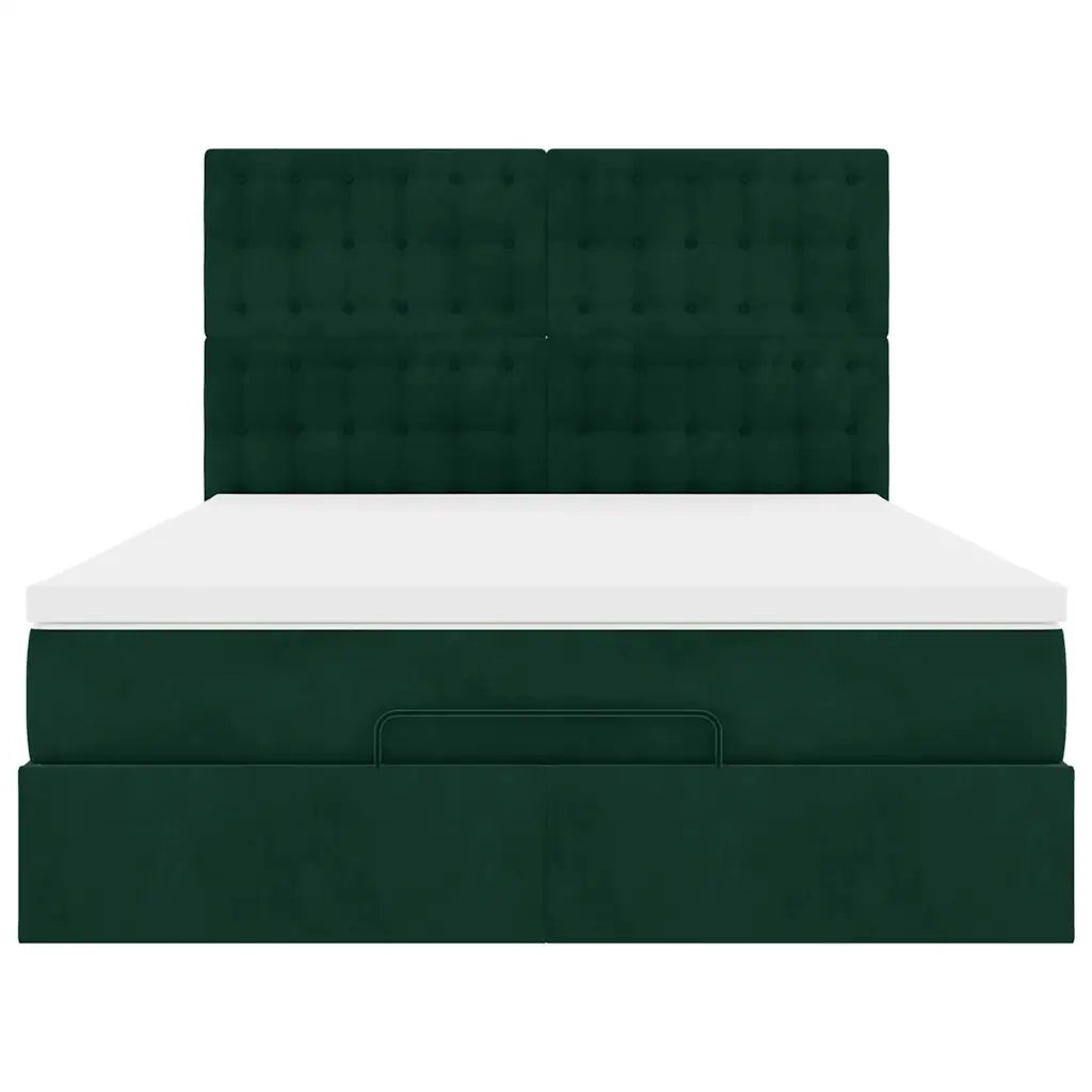Struttura Letto Pouf con Materassi 160x200 cm Velluto 3313628