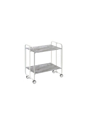 Carrello da cucina pieghevole bianco con ruote BAUHAUS 2 ripiani