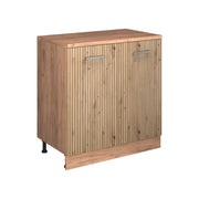 Mobile cucina sottotetto R-Line Rovere artigianale/Rovere dorato 80 cm senza inclinazione con 2 ante Vicco