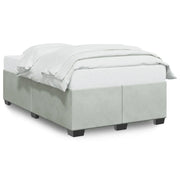 Letto matrimoniale | Letto per adulti | Giroletto senza Materasso Grigio Chiaro 120x200 cm Velluto
